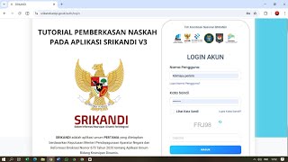 TUTORIAL PANDUAN PEMBERKASAN NASKAH PADA APLIKASI SRIKANDI VERSI 3 