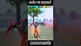 solo vs squad game play free fire new video || free fire video solo vs squad #ff #freefire #shorts
