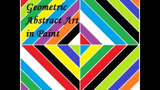 geometric abstract easy paint
