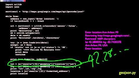 Python for Informatics Chapter 13 - Web Services (Part 3/3)