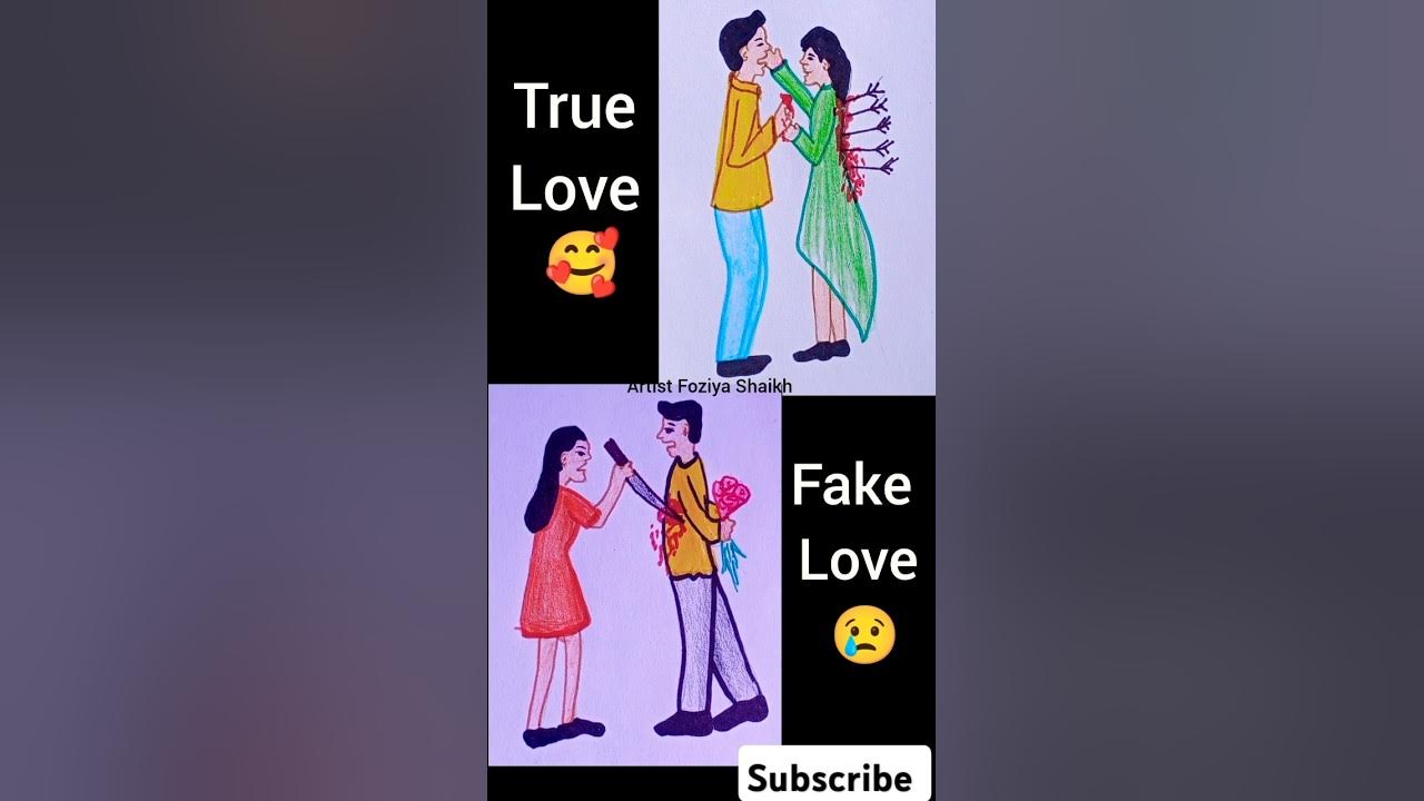 Fake Love True Love shorts drawing art viralshorts satysfying fake-love-true-love-shorts-drawing-art-viralshorts-satysfying
