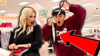 CUTTING PEOPLES HAIR PRANK