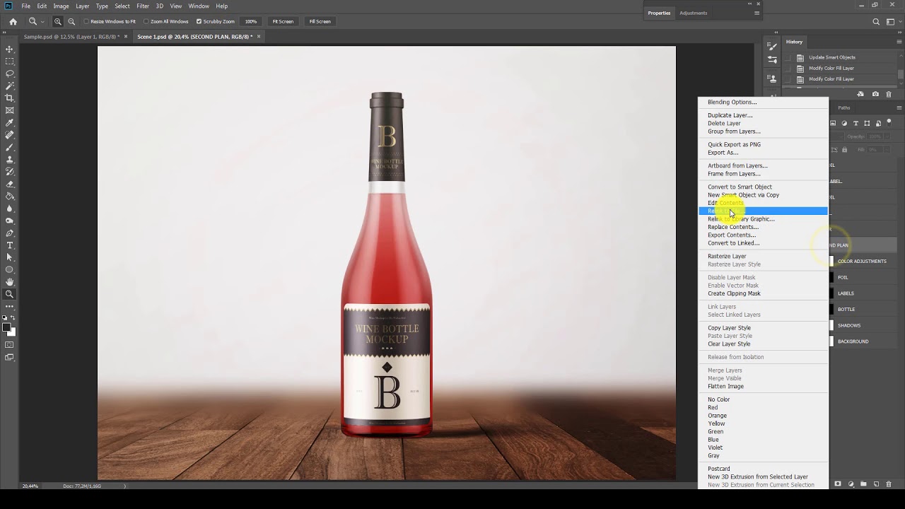 Download Wine Bottle Mockup For Photoshop Youtube