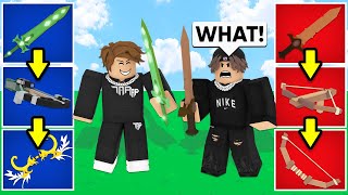 EXTREME Gun Game, But I Secretly RIGGED IT.. (Roblox Bedwars)
