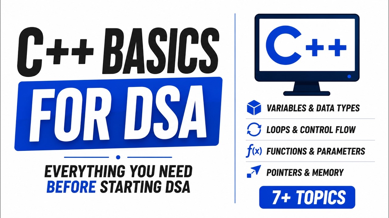 Chapter 0 - Basics of C++ | DSA Series | StudyPalz - Aakash Darda - YouTube