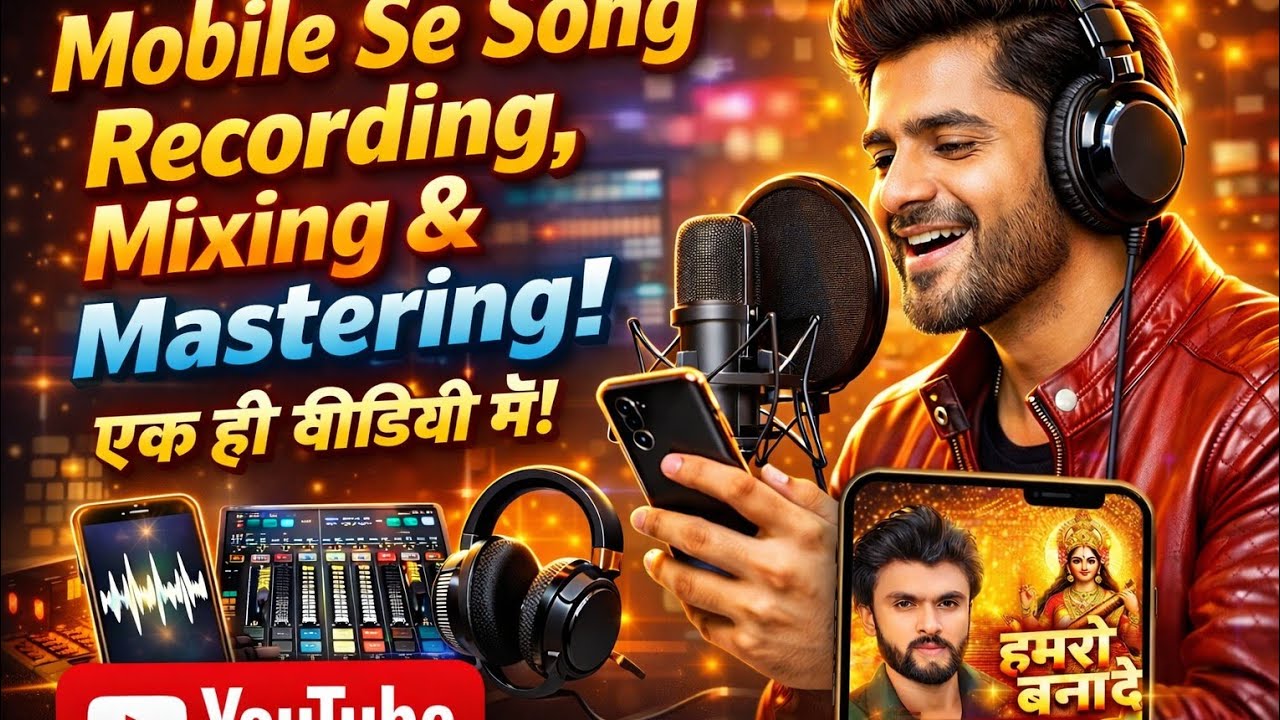 Mobile Se Professional Song Recording Kaise Kare | Ek Hi Video Me Mixing & Mastering | Hindi | Munne