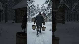 Can He Prepare Before the Snowstorm Arrives?❄️ | Snow Village Life #shorts  #shortsfeed #shortvideo