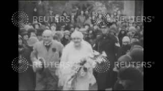 1929 POLITICS: Megan Lloyd George is bridesmaid at Holyhead wedding