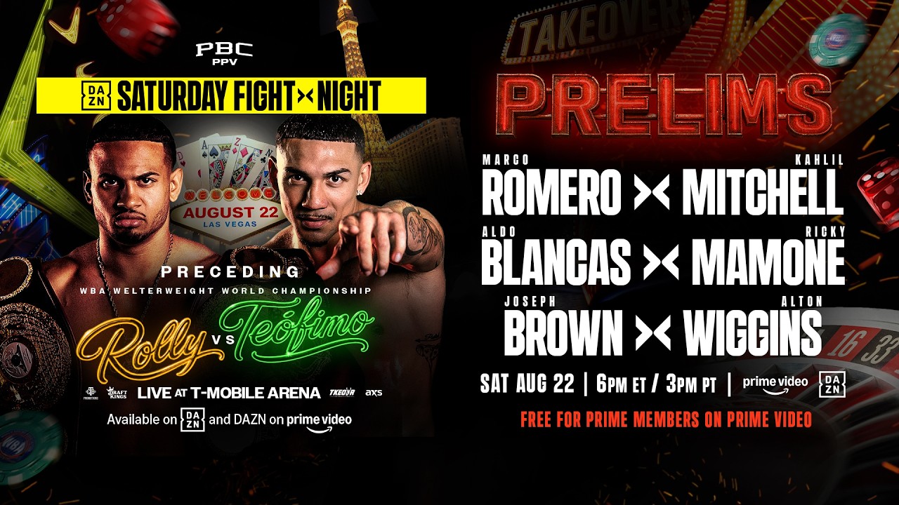 LIVE BOXING: Rolly vs. Teofimo PRELIMS | Prime Video