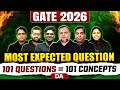 GATE DA 2026 | Most Expected Question | 101 Questions = 101 Concepts