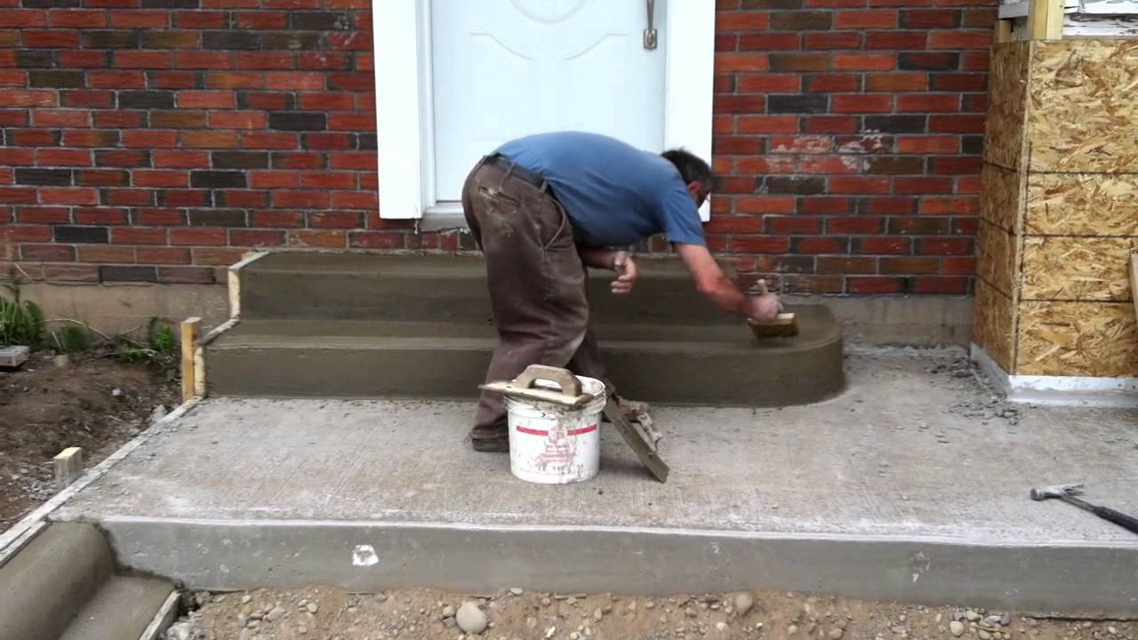 How To Make A Driveway Cement Curb and Steps - YouTube