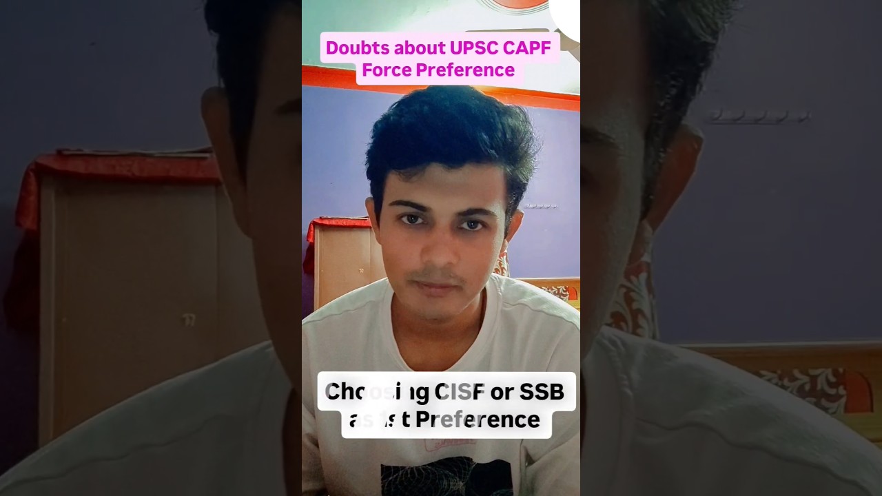 UPSC CAPF | Force Preference doubts | CAPF interview| UPSC Topper AIR 28| 