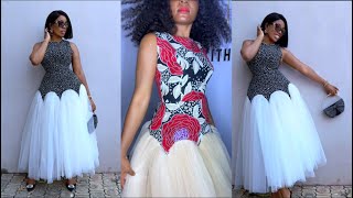 SEWING VIDEO: How to sew this gathered high low dress with a tulle net