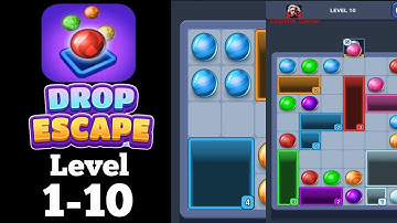 Drop Escape Color Puzzle level 1-10 Gameplay Walkthrough Solution
