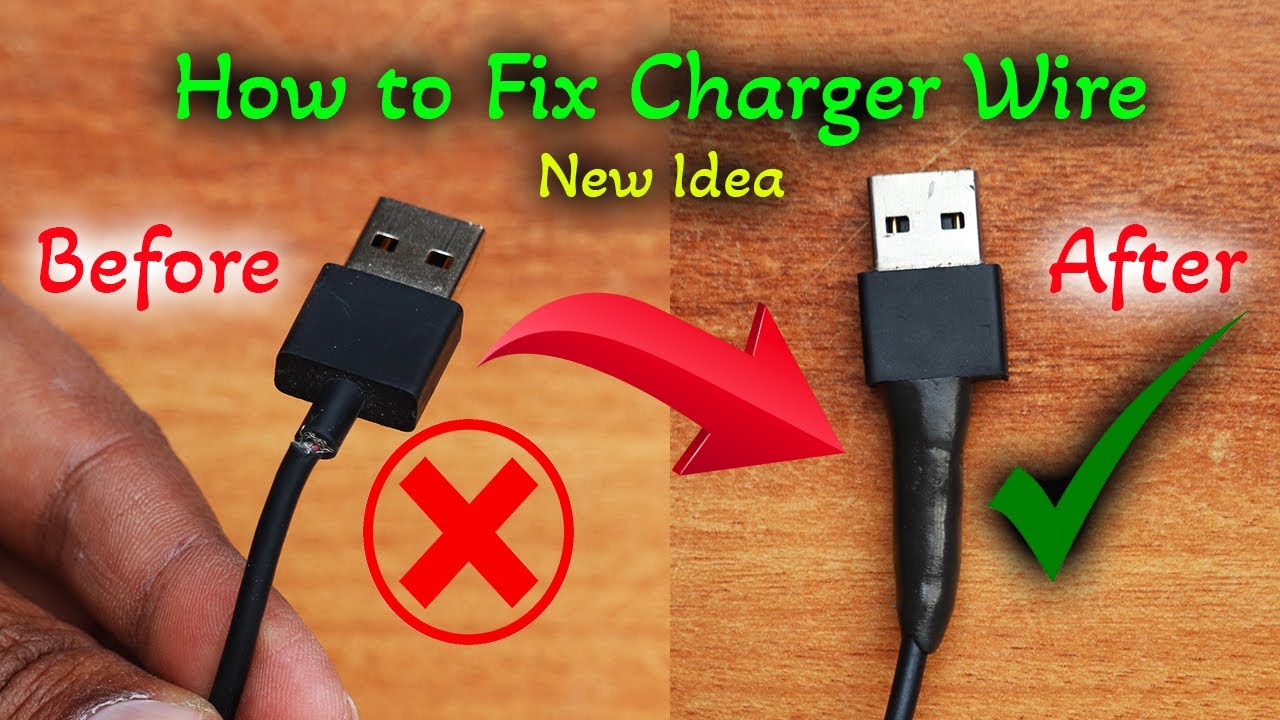 How to Fix a Broken Charger Cable - YouTube