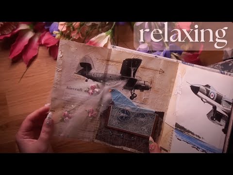 Beautiful ASMR Handmade journal and collage book