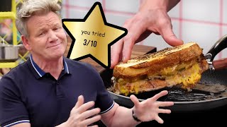 Gordon Ramsay Fails To Cook A Grilled Cheese Sandwich...AGAIN!