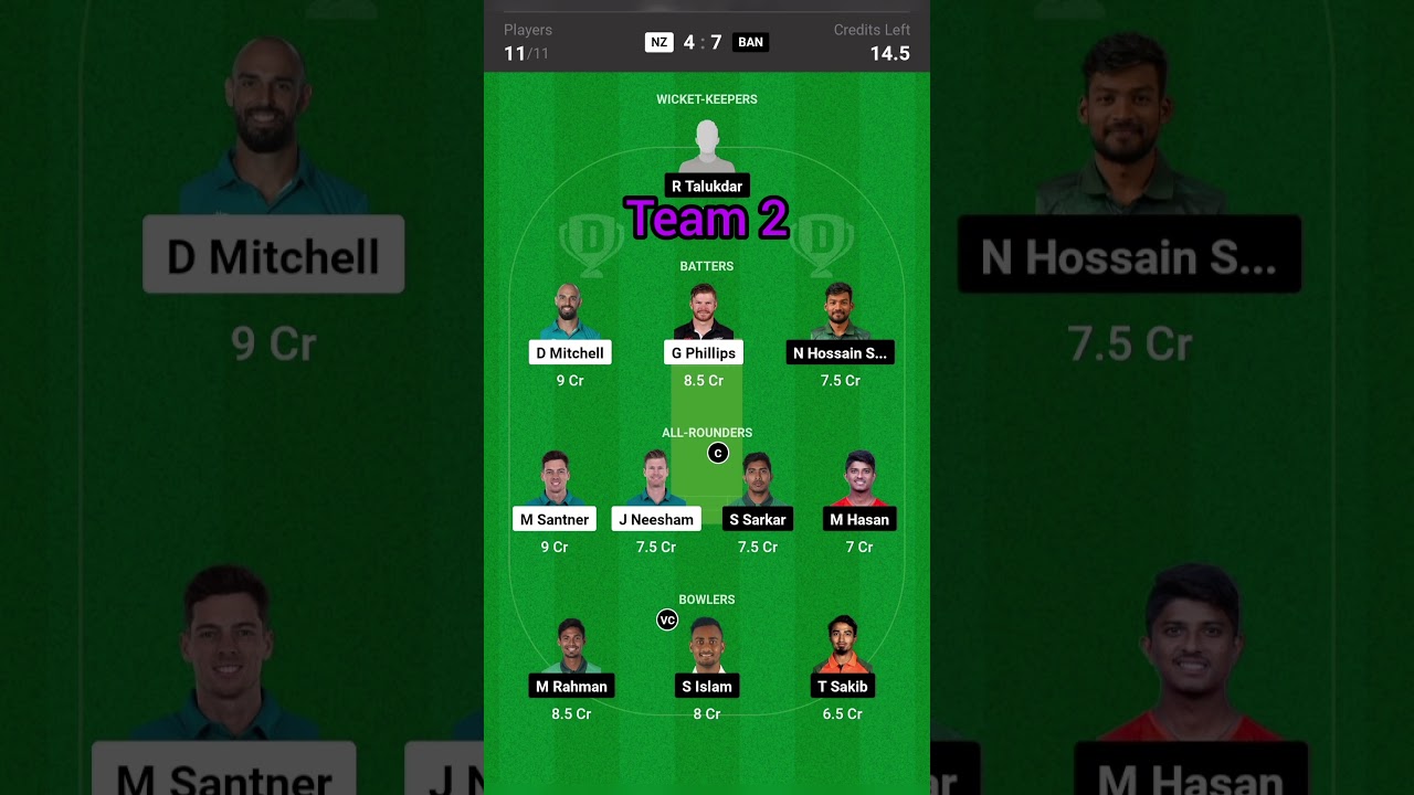 New Zealand vs Bangladesh Dream11 Team || NZ vs BAN Dream11 Prediction || 3rd T20I Match BAN vs NZ