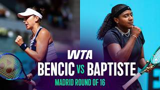 Belinda Bencic Vs. Hailey Baptiste 2026 Madrid Round Of 16 Wta Match Highlights