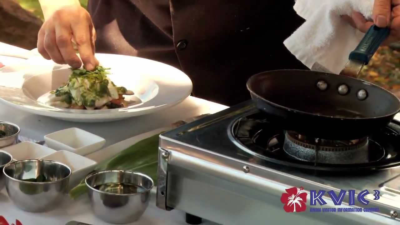 Hawaiian King Moi Pesto Demo - Roy's Poipu - KVIC-TV, myKauai.com [Chef Demo]