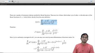 Bessel functions: recurrence relations #swayamprabha