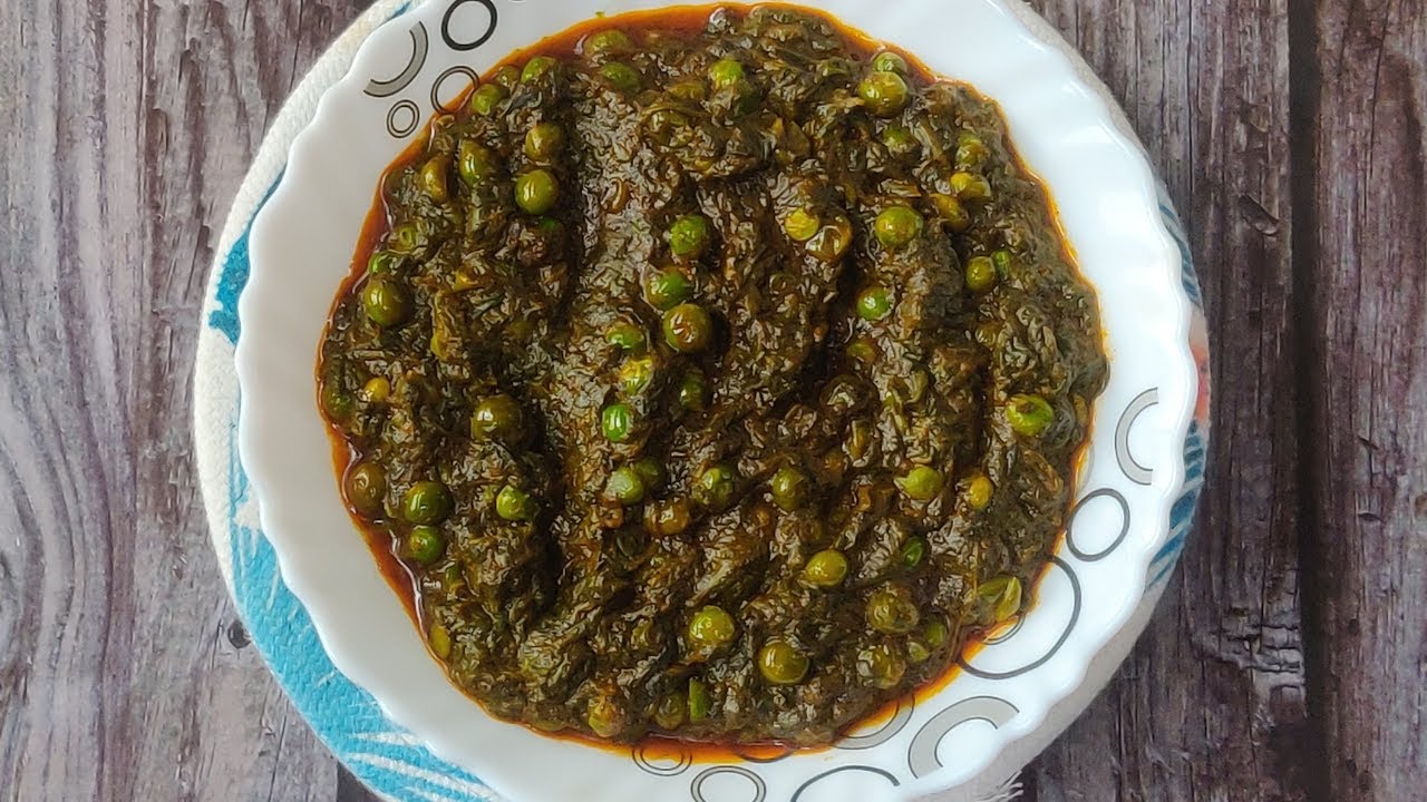 Winter Special Kashmiri Style Matar Palak | कश्मीरी मटर पालक रेसिपी | Kashmiri Spinach And Peas