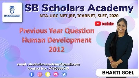 Previous year question||Human Development|| NET JRF HOME SCIENCE 2020 || Paper-2 ||UGC NET JRF Hsc