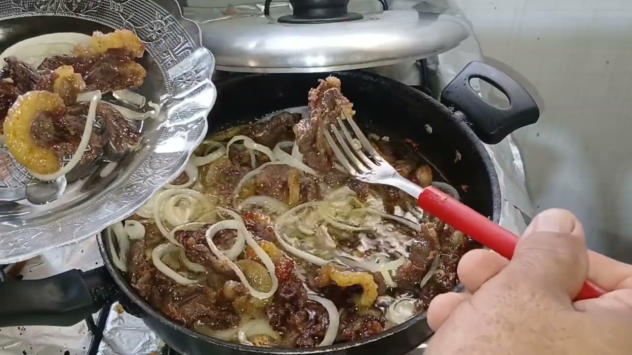Aprenda fazer bife folha de carne com cebola 
