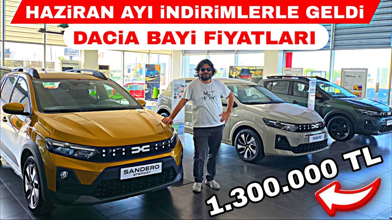 1.3 MİLYONA SIFIR ARABA | HAZİRAN AYI DACİA İNDİRİMLİ BAYİİ FİYATLARI