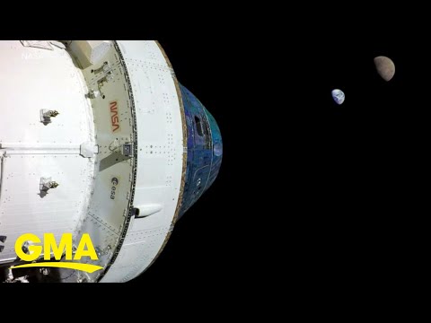 Nasa's orion spacecraft enroute back to earth | gma