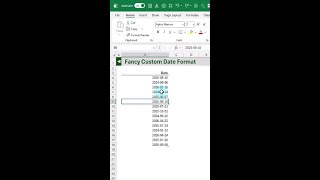 Fancy custom date format in Excel! 🎨 #shorts