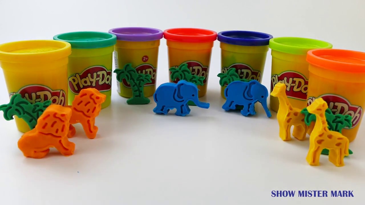 Colors with PlayDoh Animal molds Fun and creative for kids toddlers