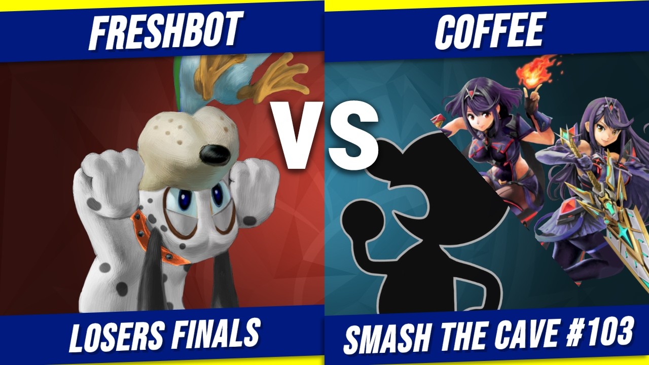 FreshBot (Duck Hunt) vs Coffee (Game & Watch, Pyra/Mythra) | Smash the Cave #103 - Losers Finals