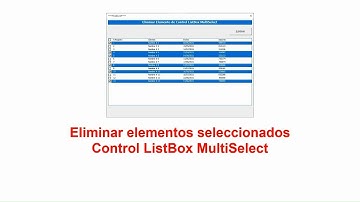 Eliminar Elementos Control ListBox MultiSelect