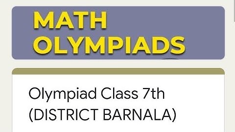 7th Math Olympiad 21/01/2022 Solution With Explaintion