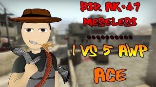 Ace - 1 Vs 5 Awp - Dust2