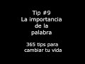 Tip #9 La importancia de la palabra