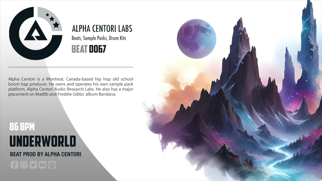 Underworld | Boom Bap Hip Hop Beat Maschine Alpha Centori | Sinister, Dark, Obscure, Rebellious