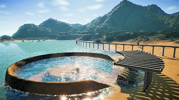 Mosasaurus Lagoon - 3 Different Mosasaurus & Indominus Rex - JWE Expanded Islands Mod (4K 60FPS)