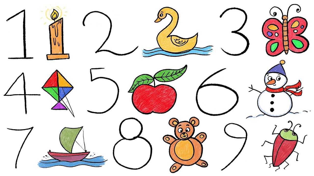 Number Drawing Ideas for Kids  Kids Art  Craft