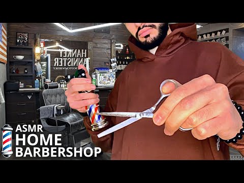 ASMR Roleplay - BARBER ASMR NO TALKING - Relaxing ASMR Haircut No Talking With ASMR Shave.