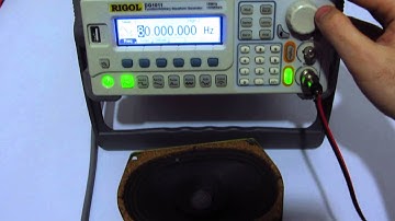 How to generate sound using a Function Generator? (Rigol DG1011, 15 MHz, Old Speaker)