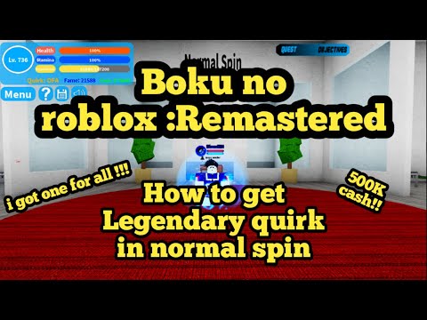 Boku No Roblox Remastered Legendary Quirk From Normal Spin Youtube