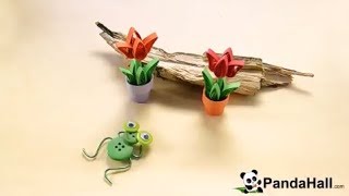 初心者向け☆ペーパークイリングで作るミニ鉢花【PandaHall｜DIY】