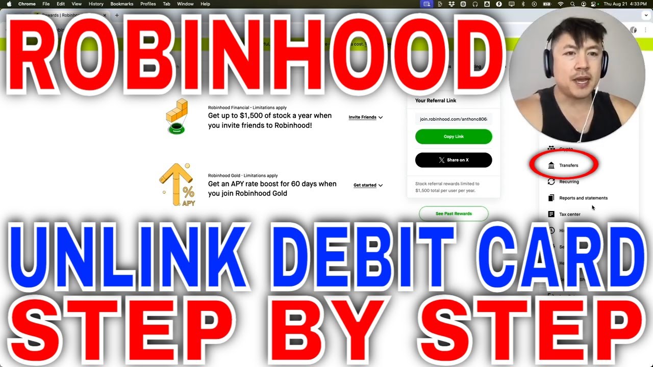 ✅ How To Unlink Debit Card From Robinhood 🔴