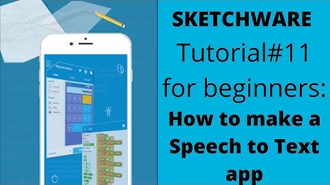 Make a Speech to Text app in sketchware, tutorial#11