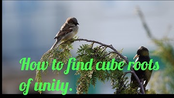 How to find cube roots of unity | naveed