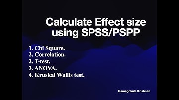 Easily calculate effect size using SPSS/PSPP