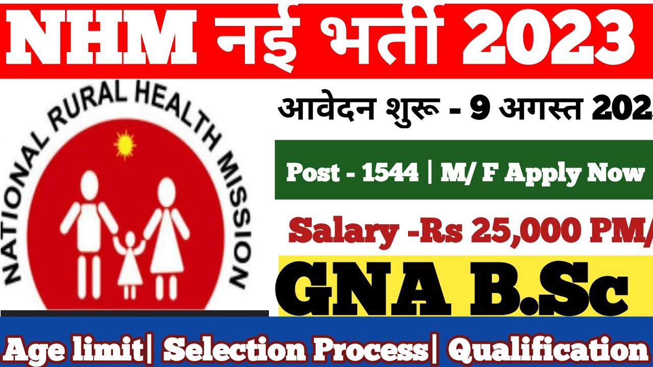 NHM Recruitment 2023। New Vacancy 1500 Eligibility | 