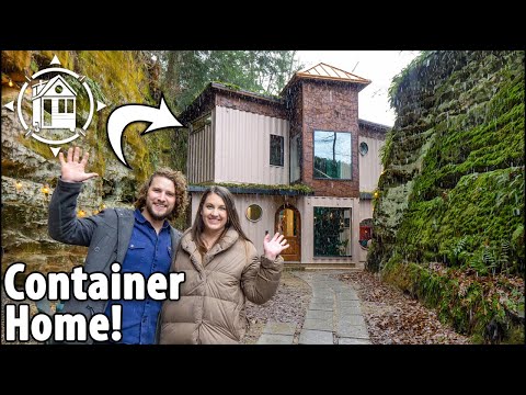 Family builds stunning Container Home between two cliffs!